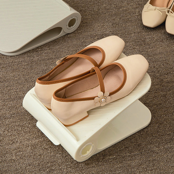 modular stackable space-saving shoe organizer trays Stornfield