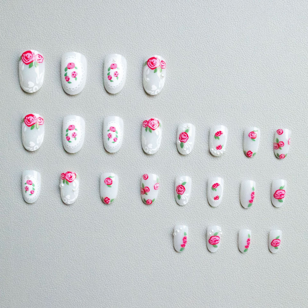 Floral Lace Design Nail Art Kit
