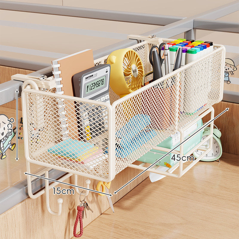 Mesh Partition Clamp Hanging Desk Organizer Basket