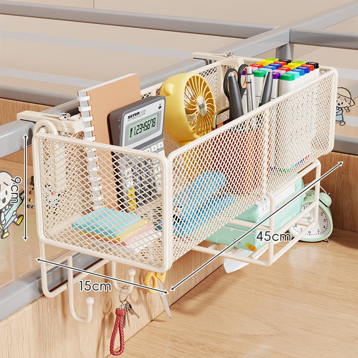 Mesh Partition Clamp Hanging Desk Organizer Basket