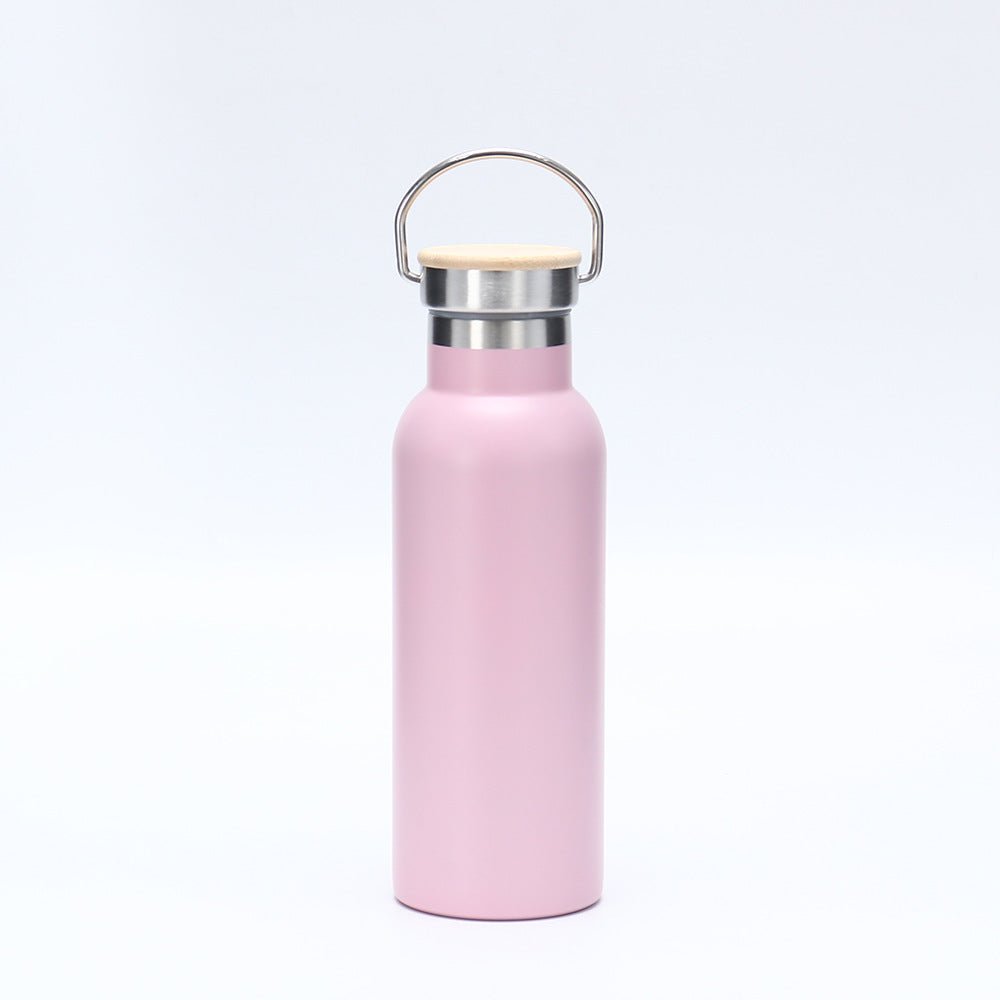 Women's insulated stainless steel drinking bottle with wooden lid Stornfield
