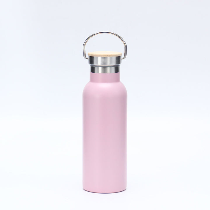 Women's insulated stainless steel drinking bottle with wooden lid Stornfield