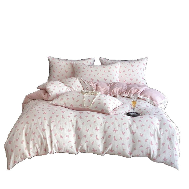 Silky Microfiber Duvet Cover Comforter Bedding Set with Hypoallergenic Pillow Shams