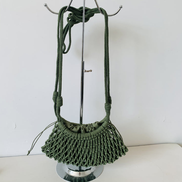 Hand-knotted tote bag with adjustable shoulder strap Stornfield