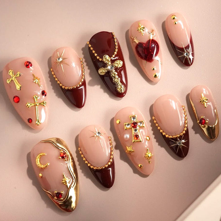Decorative Nail Art Set with Gemstone and Crystal Accents Stornfield
