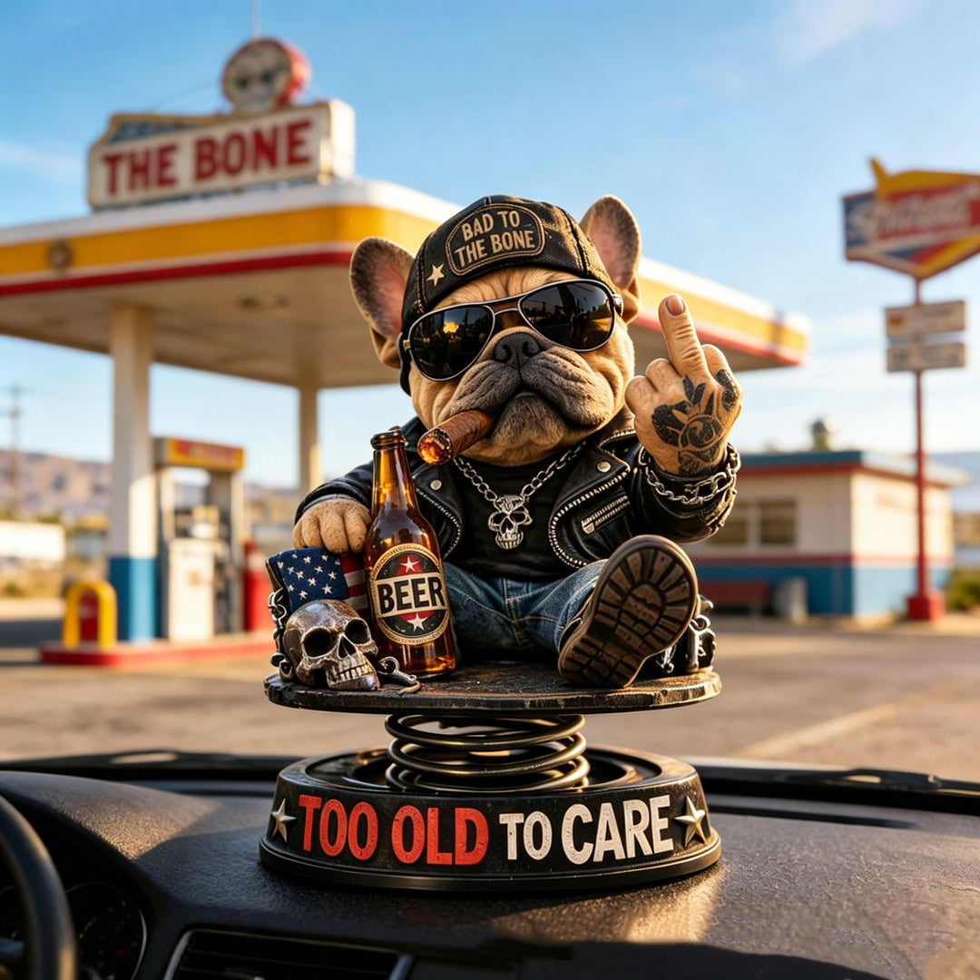 Decorative bulldog figure in rocker style Stornfield