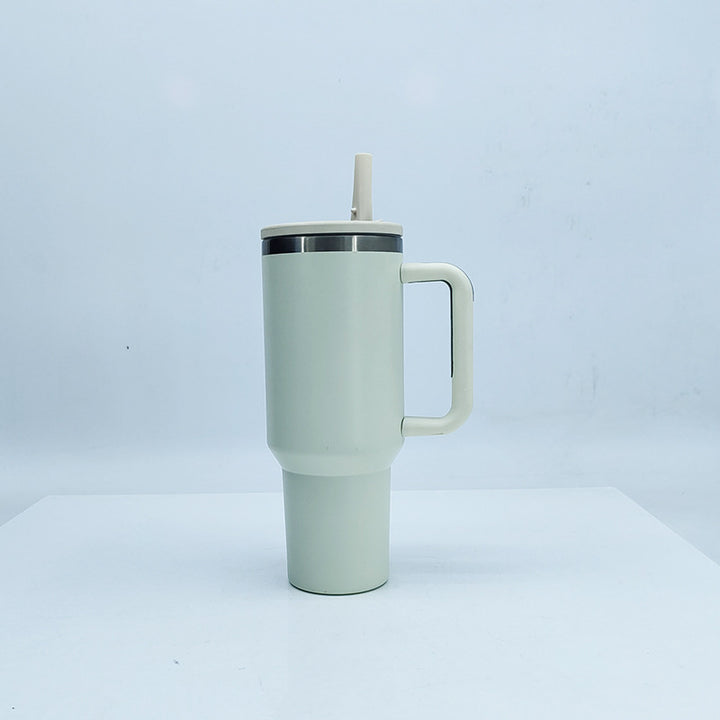 Women's insulated mug with sturdy handle and straw Stornfield