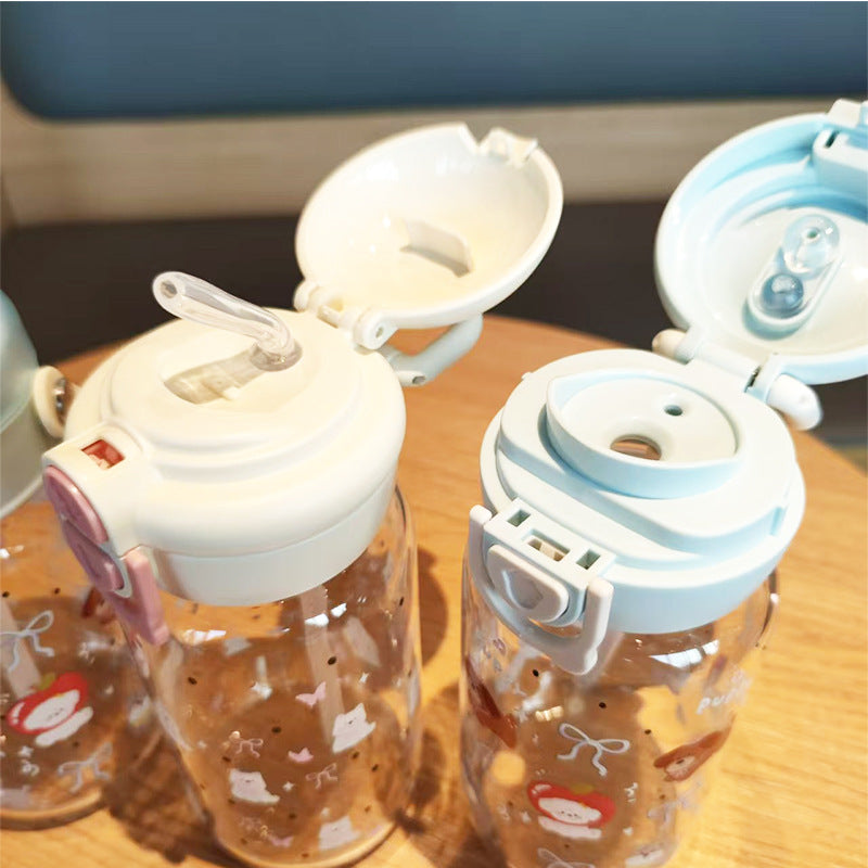 Ladies creative water bottle with integrated silicone carrying loop Stornfield