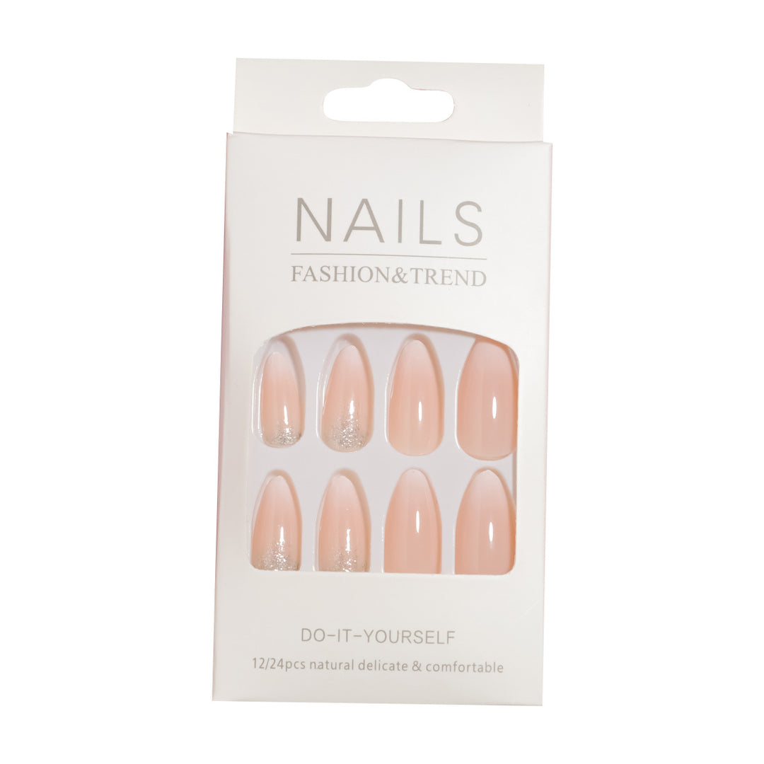 Premium Glossy Almond-Shaped Press-On Nail Tips Set Stornfield