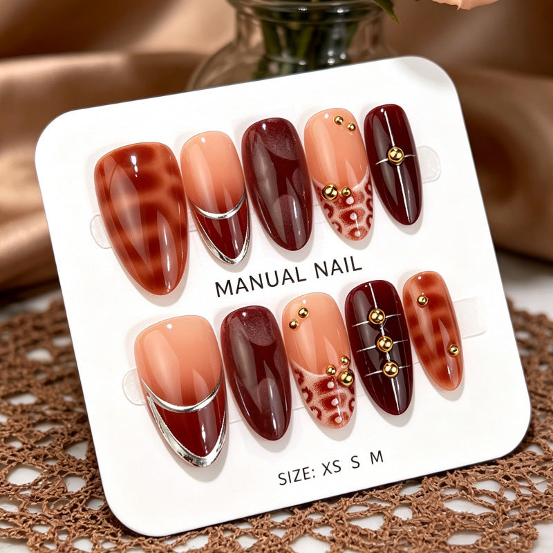 Artistic Glossy Press-On Nail Set
