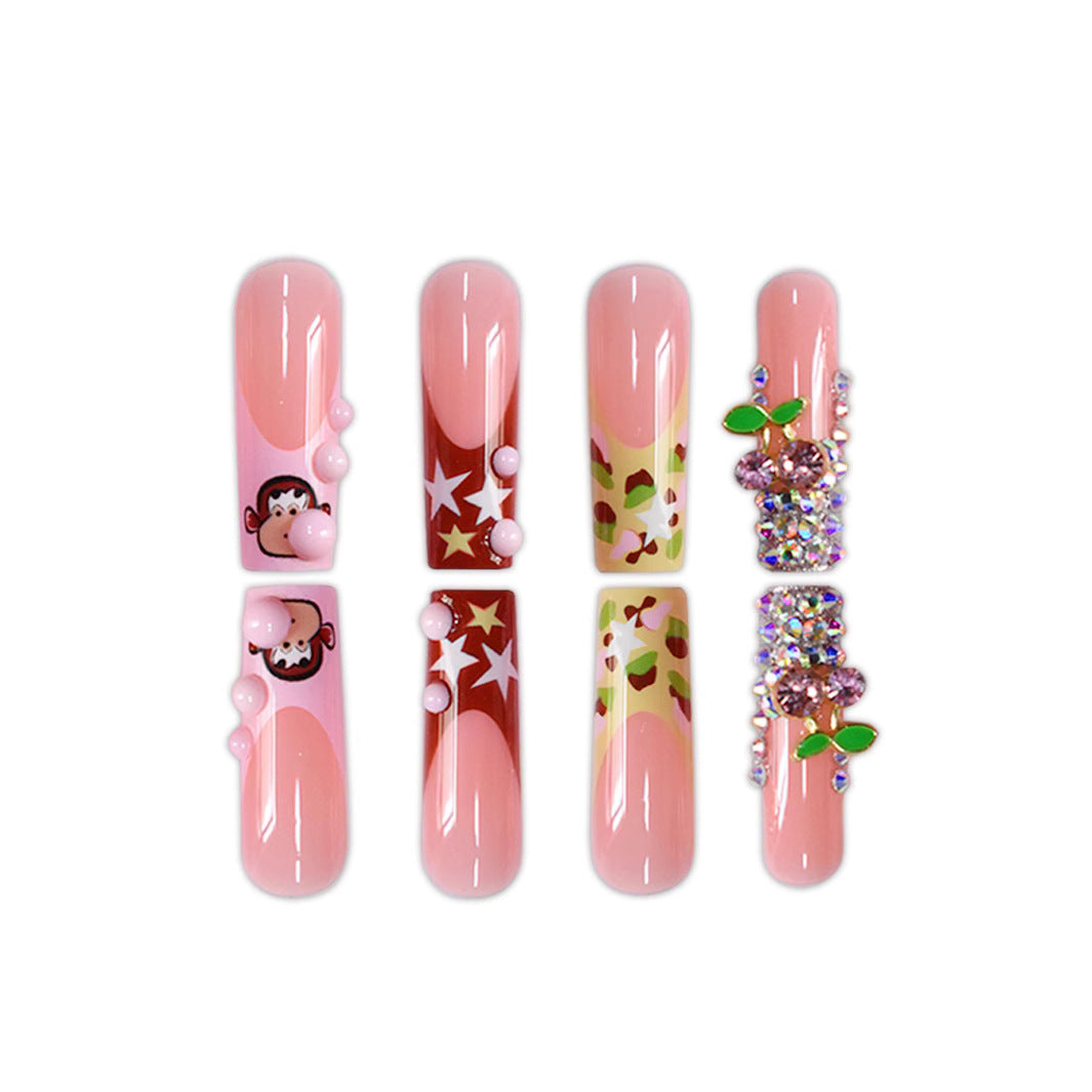 Artistic Cartoon-Themed Press-On Nails Stornfield