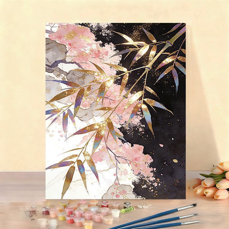 Elegant Floral Paint by Numbers Canvas Art Kit Stornfield