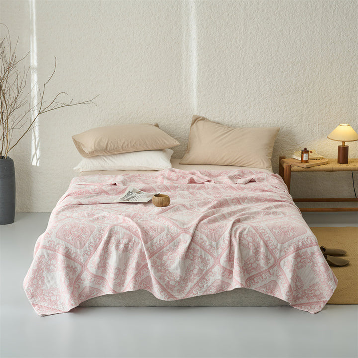 Lightweight Cotton Medallion Quilt Coverlet