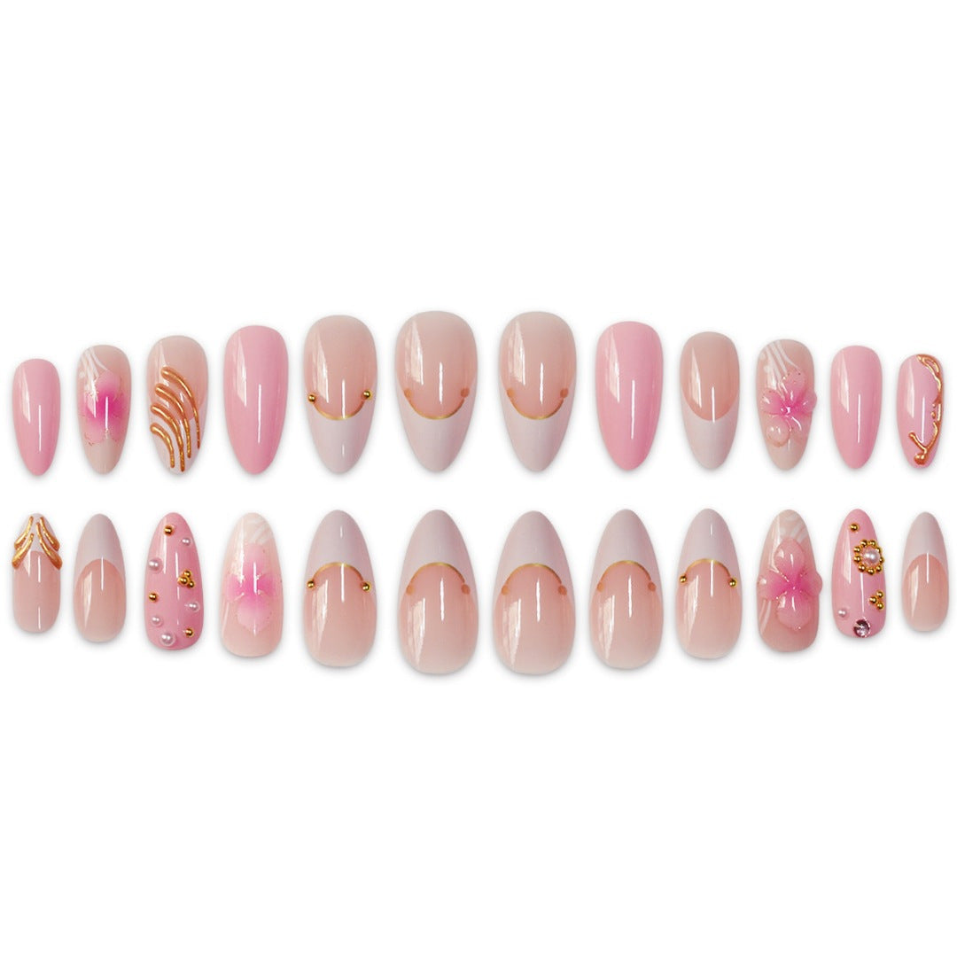 Premium Floral Designer Press-On Nails Stornfield