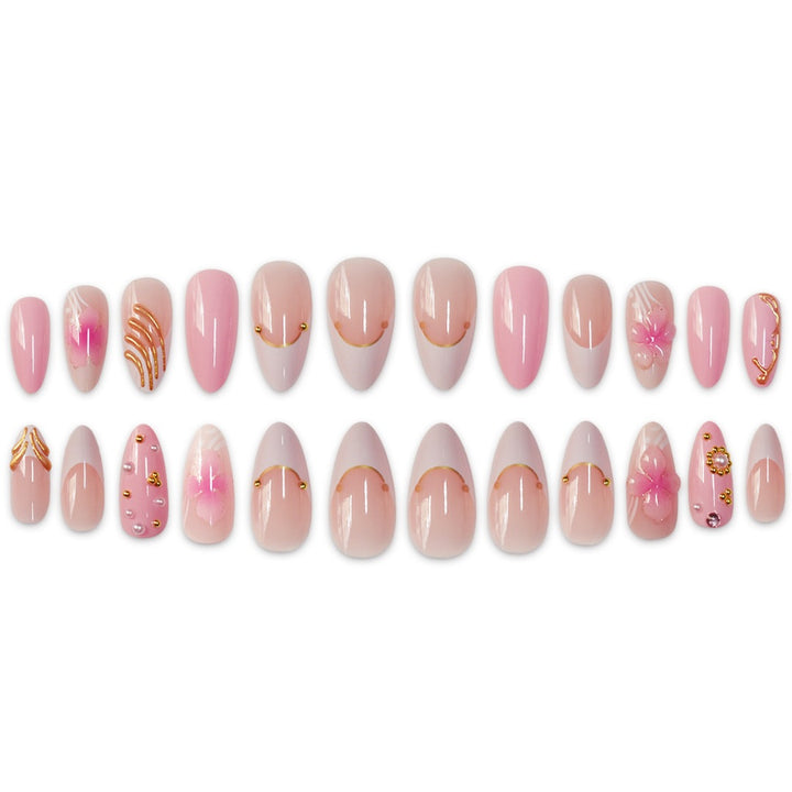 Premium Floral Designer Press-On Nails Stornfield