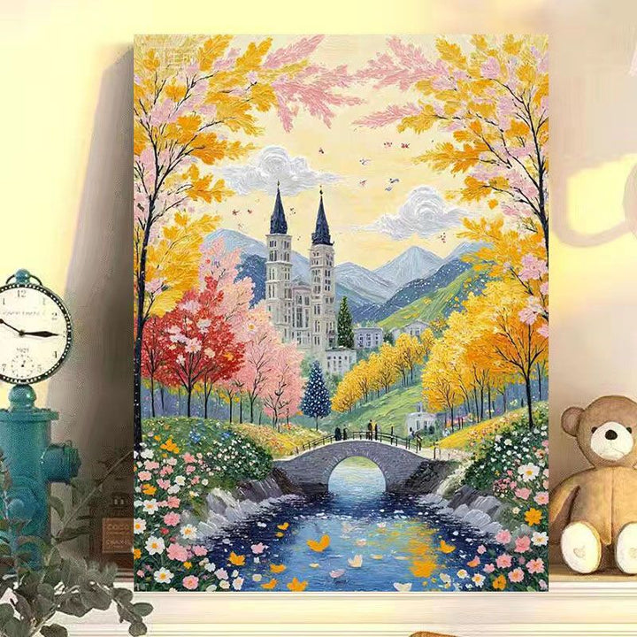 Scenic Autumn Landscape Canvas Art Print Stornfield