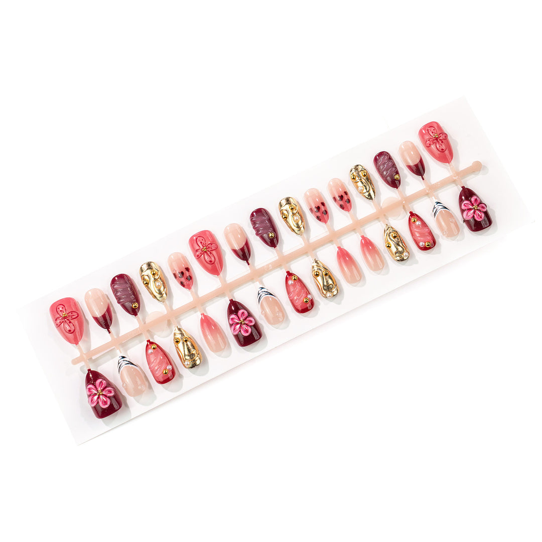 Decorative Floral Press-On Nail Art Set Stornfield 1790636707