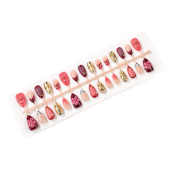 Decorative Floral Press-On Nail Art Set Stornfield 1790636707
