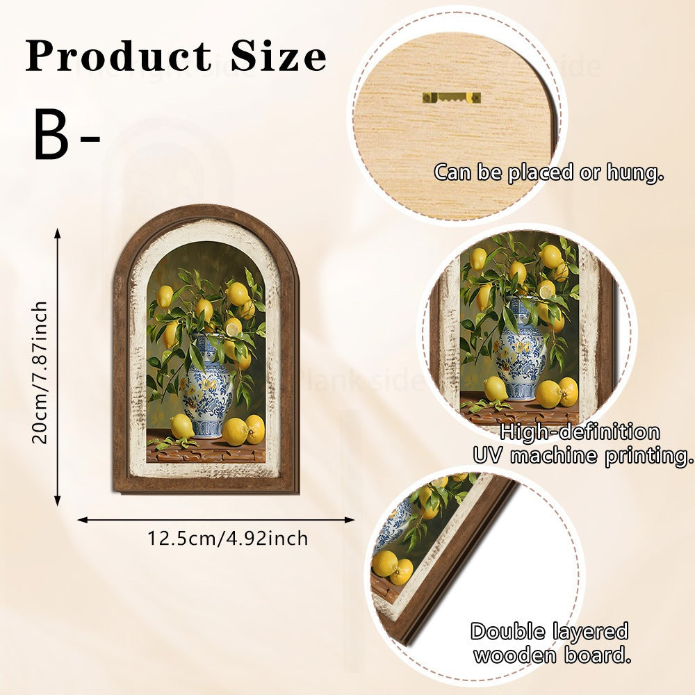 Wall decoration with lemon pattern Stornfield
