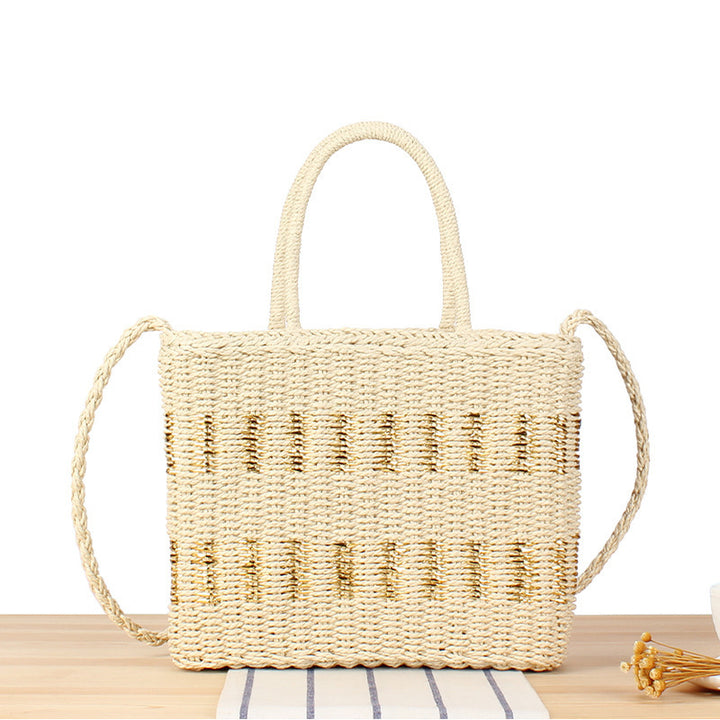 Braided tote bag with double carrying handles Stornfield
