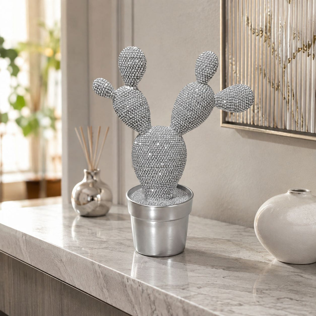 Glittering Cactus Decorative Figure Stornfield