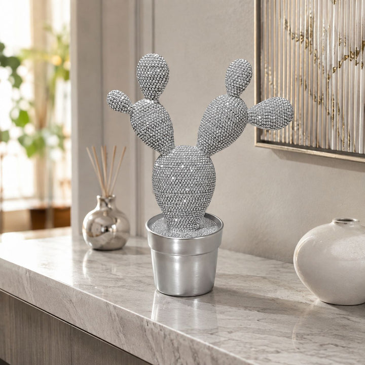 Glittering Cactus Decorative Figure Stornfield