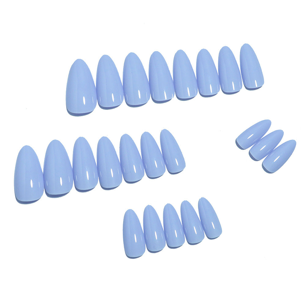 Premium Glossy Almond-Shaped Press-On Nail Set Stornfield