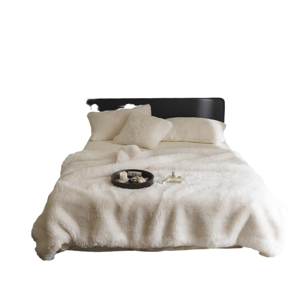 Large luxurious faux fur throw