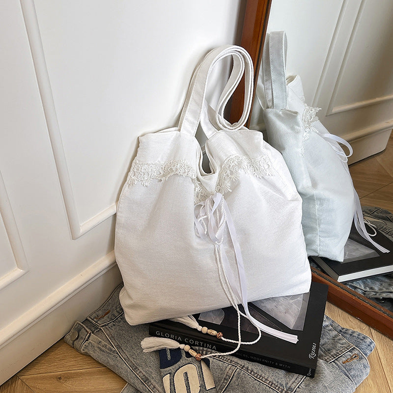 Chic Embroidered Shoulder Tote Bag Stornfield