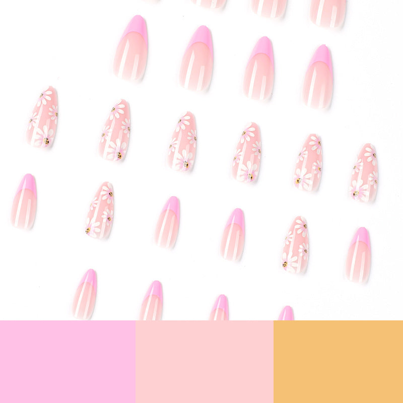 Artful Nail Extensions with Floral Design Stornfield
