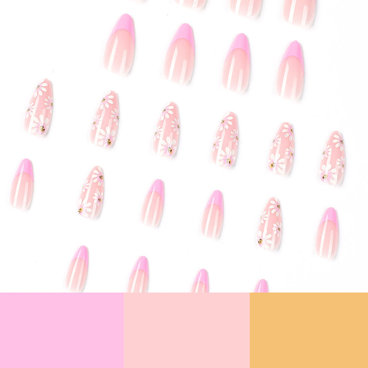 Artful Nail Extensions with Floral Design Stornfield