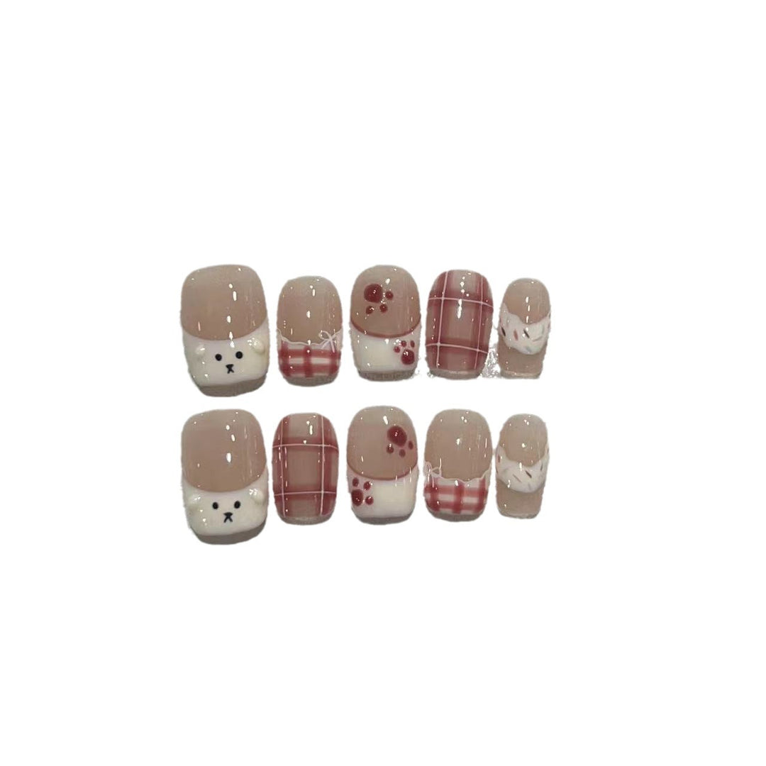 Cute Character Design Press-On Nail Art Set Stornfield