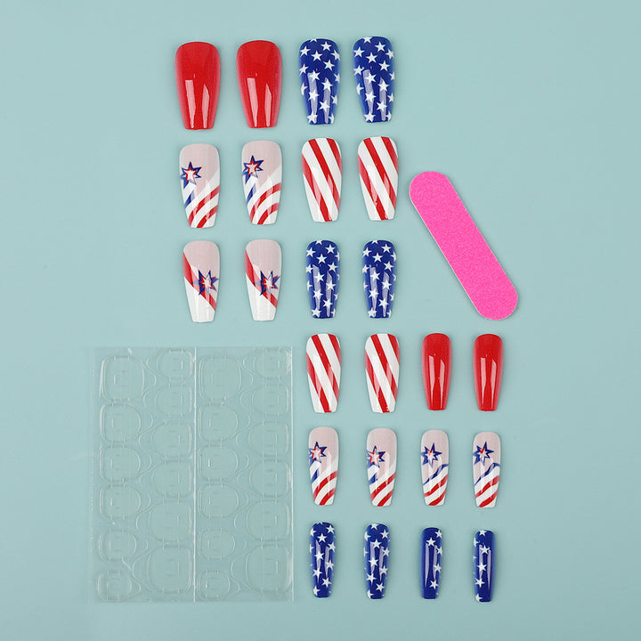 Artful nail tips in patriotic design Stornfield