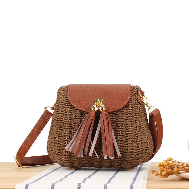 Shoulder bag with decorative fringes Stornfield