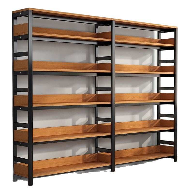 Regal with robust metal frame and wooden shelves Stornfield
