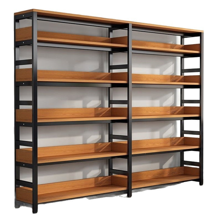 Regal with robust metal frame and wooden shelves Stornfield