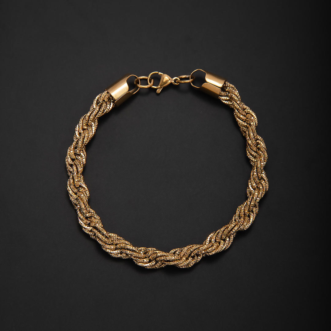 Braided Gold Statement Bracelet Stornfield
