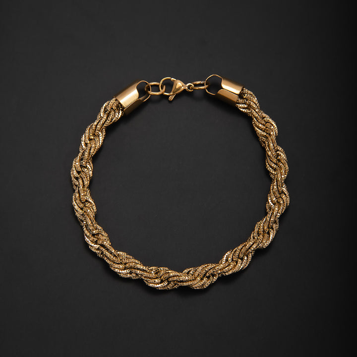 Braided Gold Statement Bracelet Stornfield