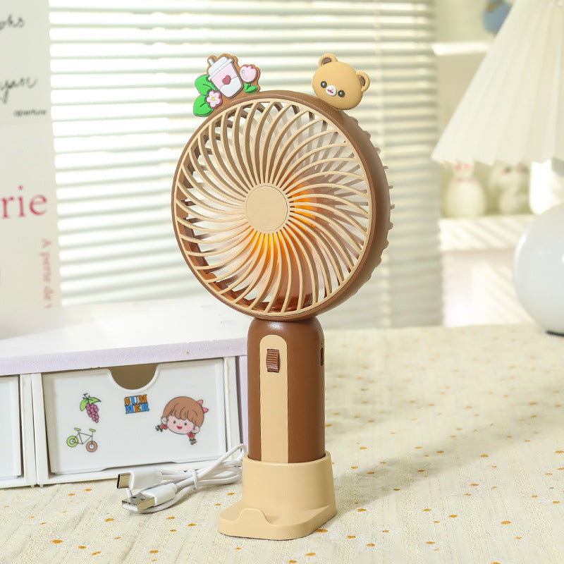 Women's Portable Hand Fan with Playful Animal Design Stornfield