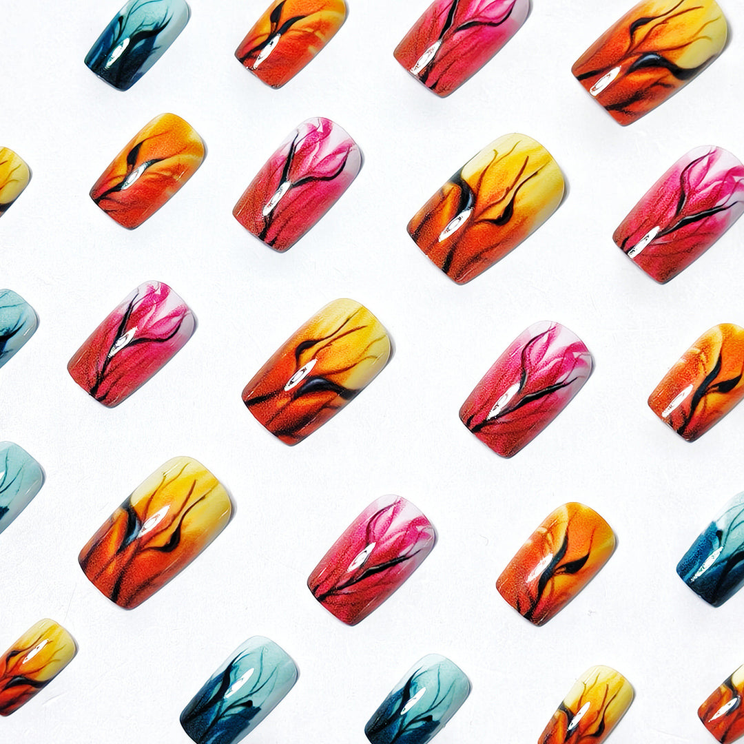 Artificial nails with autumn leaf design Stornfield