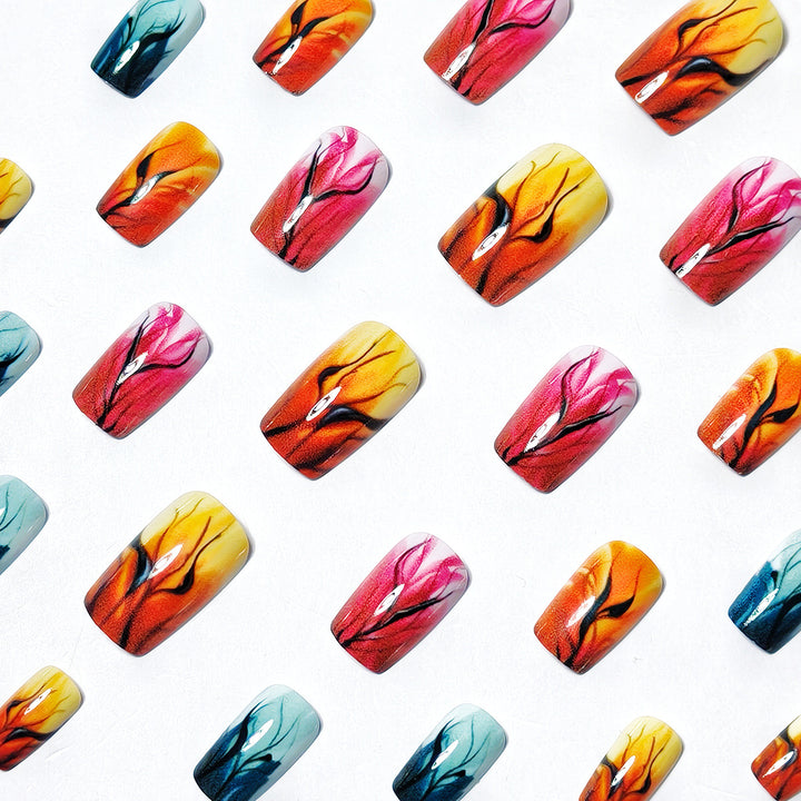 Artificial nails with autumn leaf design Stornfield