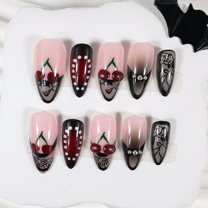 Nail art set with playful fruit and flower designs Stornfield