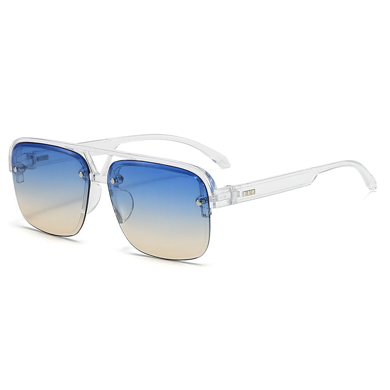 Women’s fashionable square sunglasses with transparent frame Stornfield
