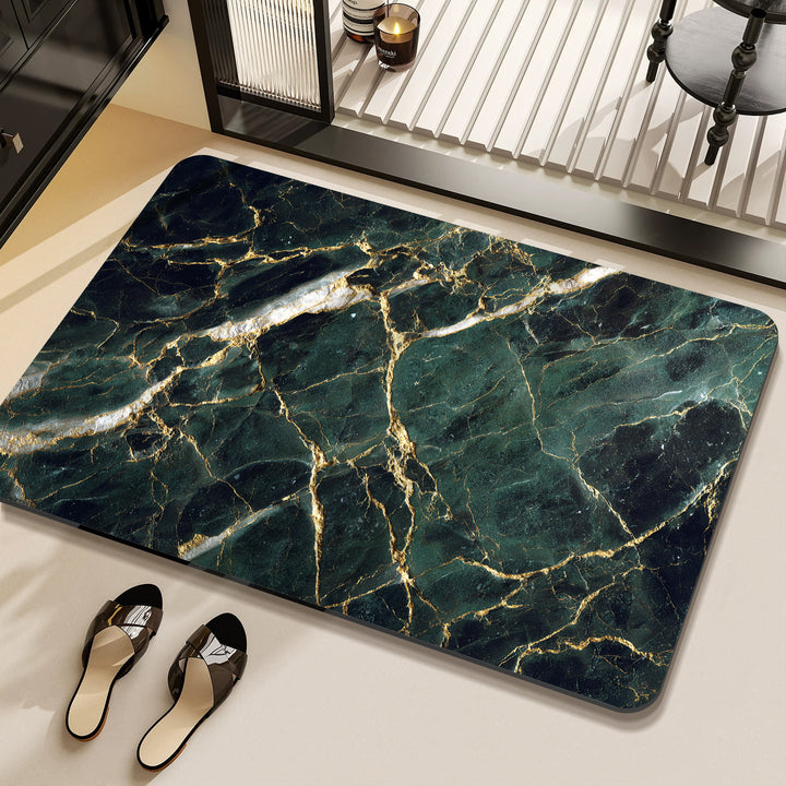 Marble Effect Decorative Bath Mat