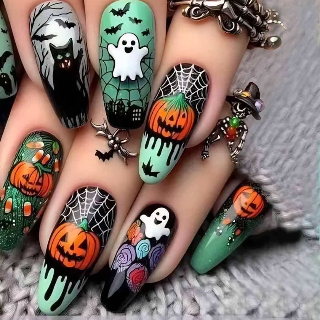 Halloween-Themed Creative Nail Art Kit  1790957806