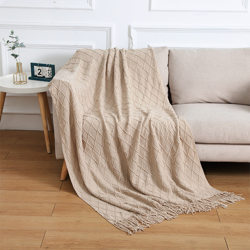 Luxury Textured Knit Throw Blanket Stornfield