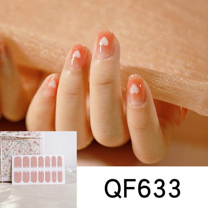Artificial nail design with heart motif Stornfield