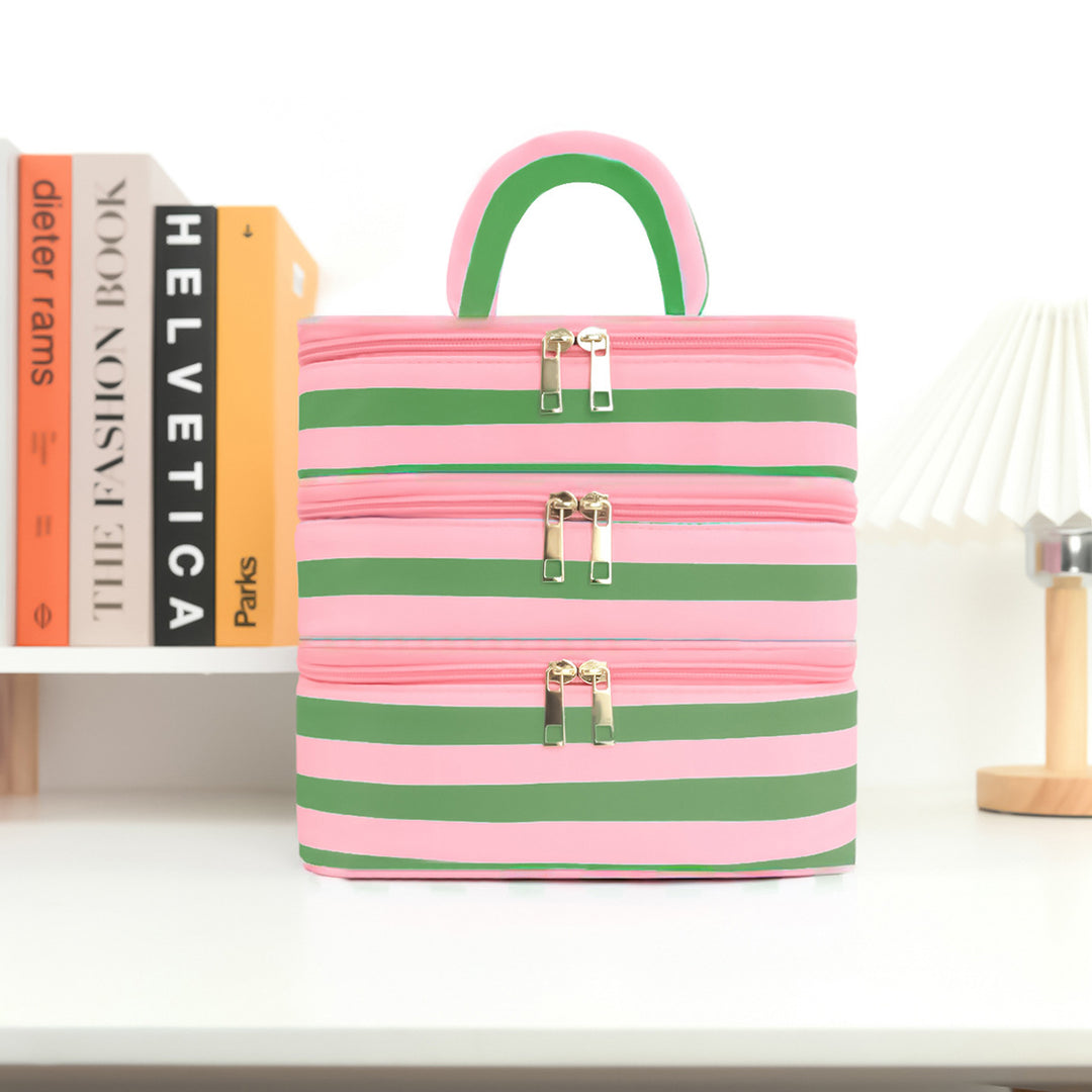 Cosmetic organizer bag with multiple compartments Stornfield