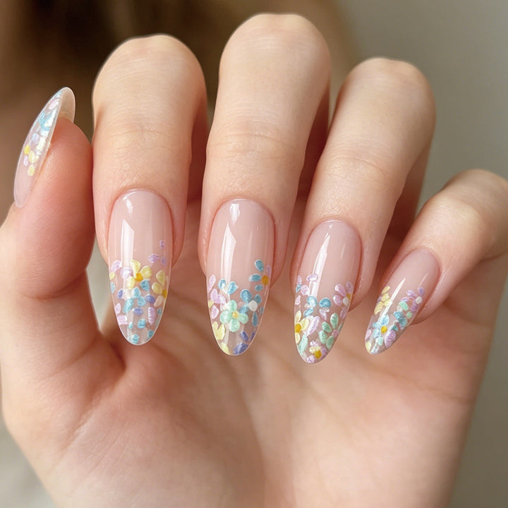 Floral Accented Press-On Nail Set Stornfield