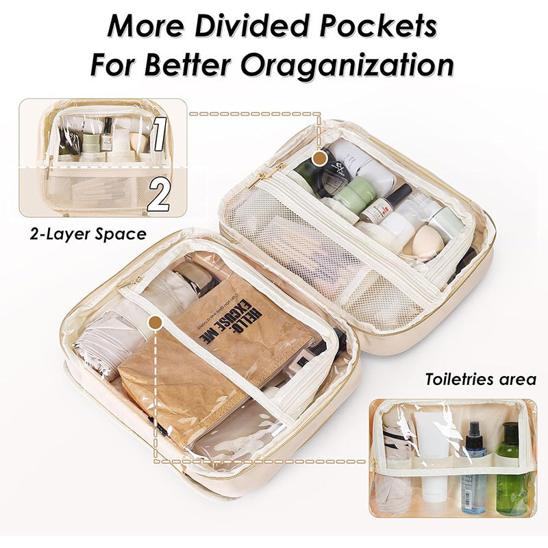 Padded Cosmetic Organizer Bag with Structured Exterior Stornfield